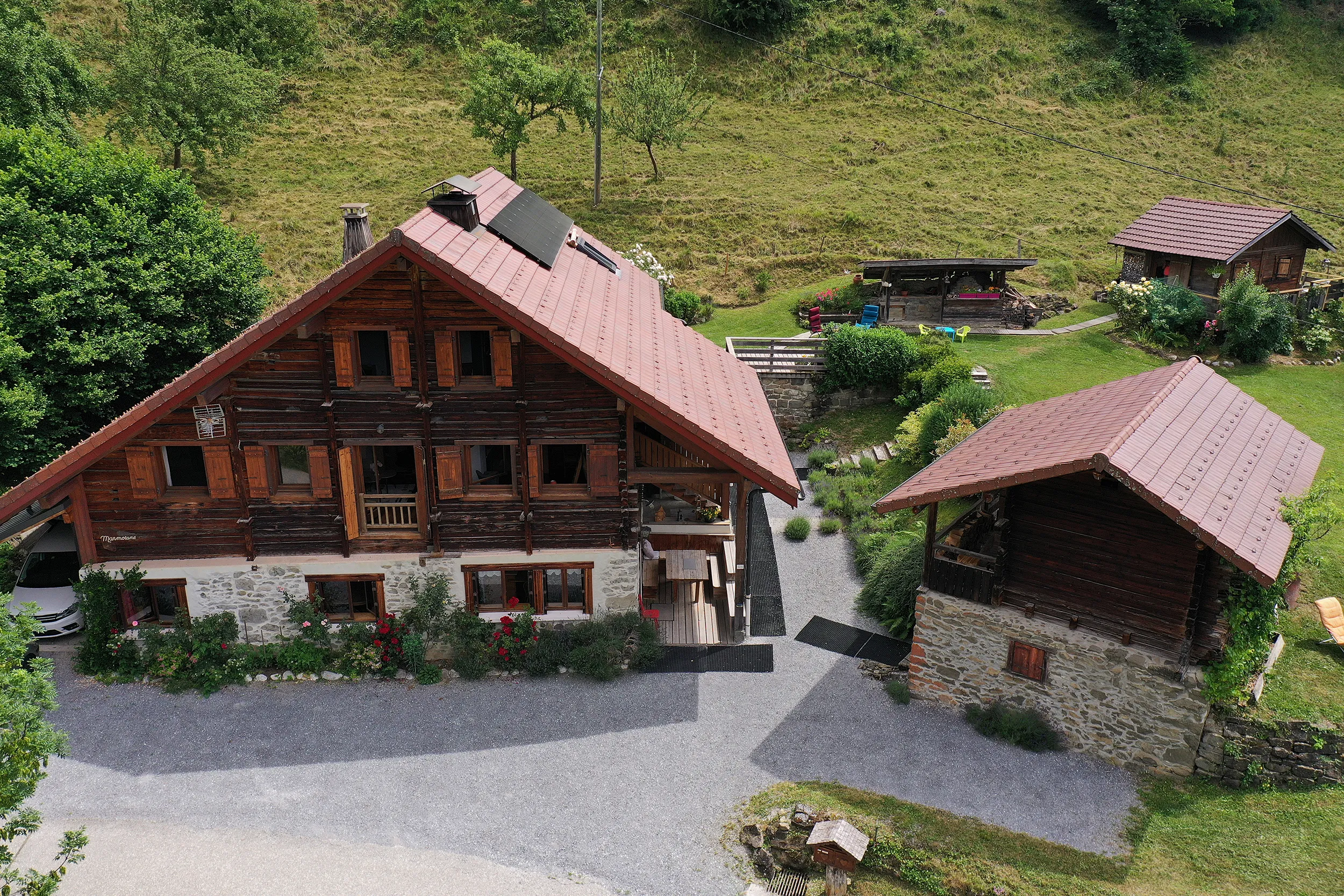 Mountain chalet photographed in HDR
